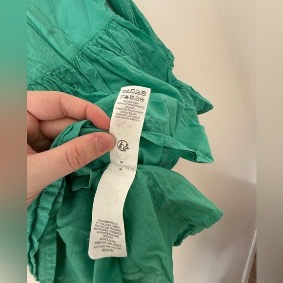 Mini Boden Toddler Girls Teal Green Floral Embroidered Cotton Dress 3T/4T Spring - Picture 10 of 13